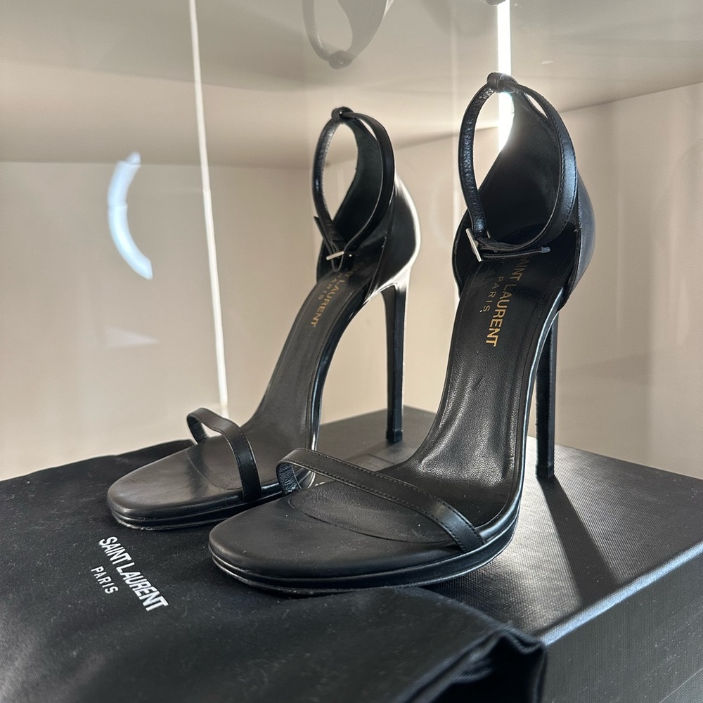YSL Saint Laurent Jane Strap Heel black size 8 - Picture 4 of 12